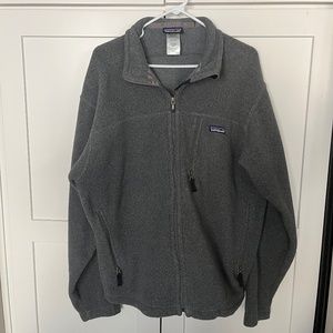 Patagonia Synchilla Fleece Jacket Size Large Gray Full Zip